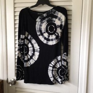 Inc black and white top with silver studs